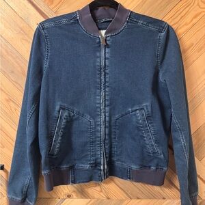 Y2K Calvin Klein Blue Jean Denim Bomber Jacket